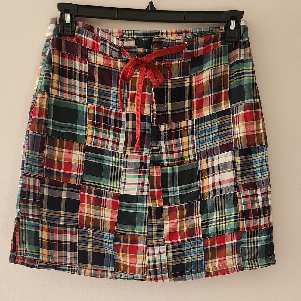 Northstyle Madras Patchwork Cotton Drawstring Sko… - image 1